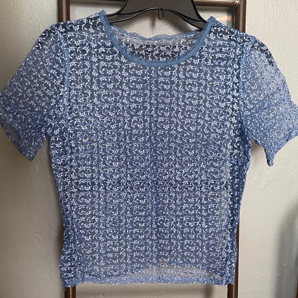 Women's Short Sleeve Mesh Top